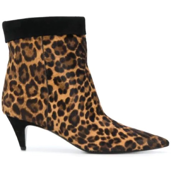 New Saint Laurent Charlotte Calf Hair Ankle Boot - Picture 2 of 16
